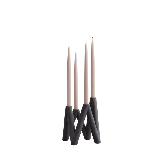 W Candle Holder – Black – vue 2 – Exception Design