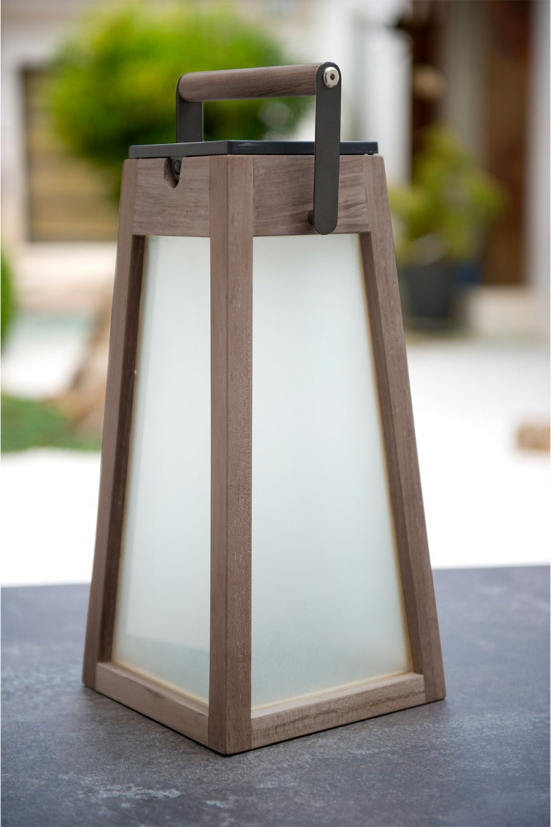 TECKA – Lanterne solaire teck