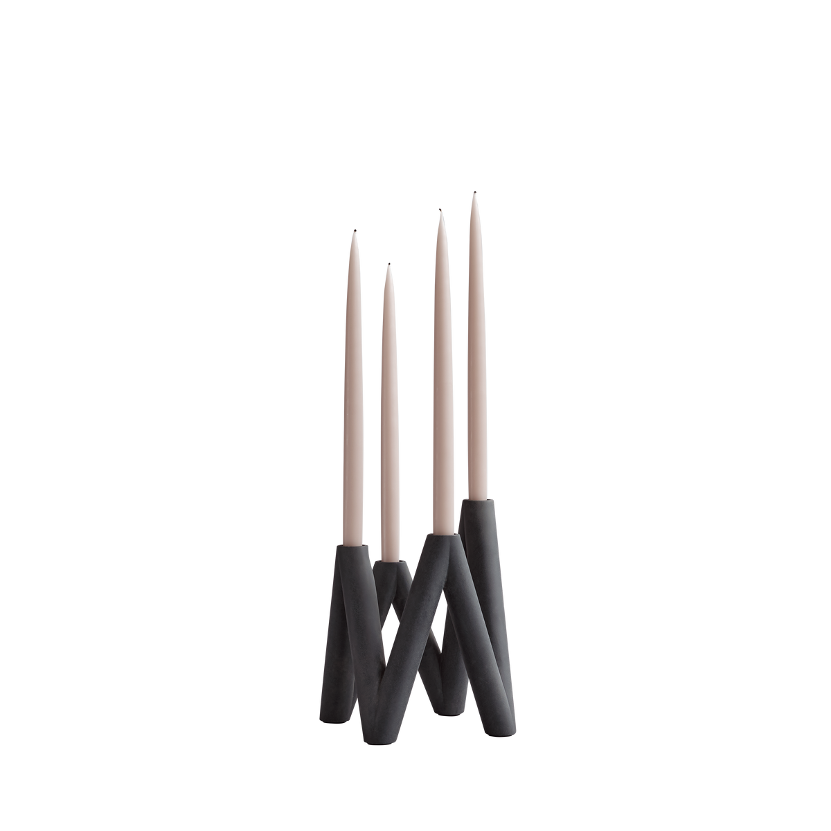 W Candle Holder – Black – vue 2 – Exception Design