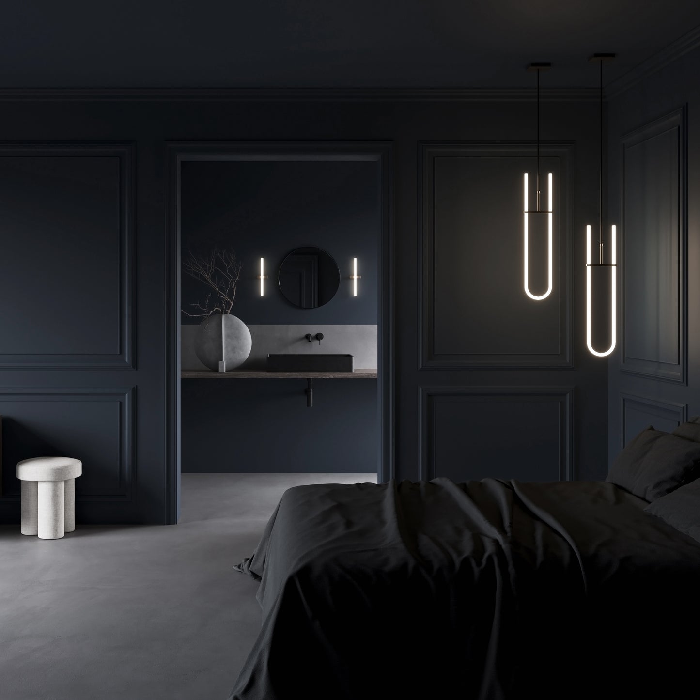 Curve Pendant – Bronze