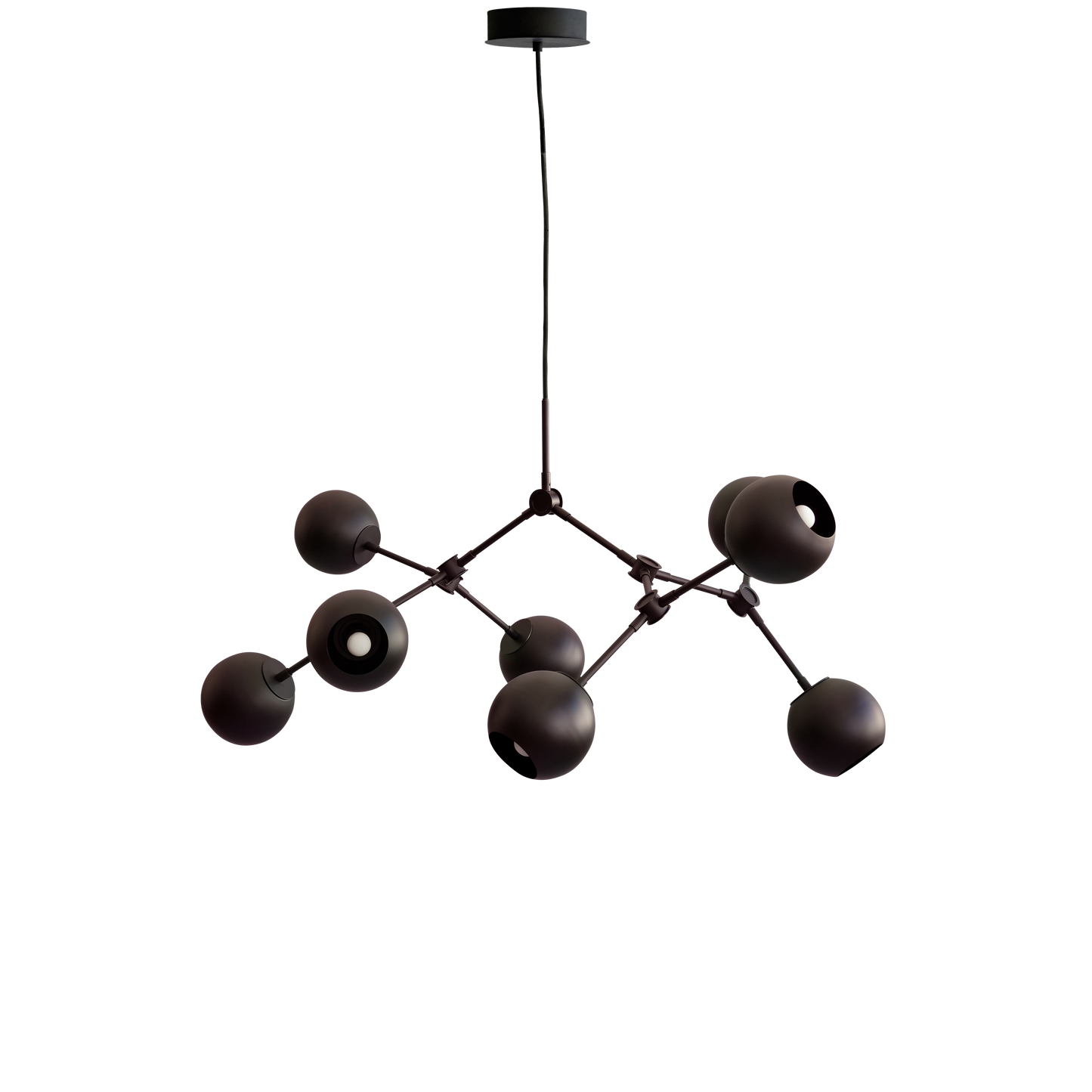 Drop Chandelier Globe, Mini – Burned Black