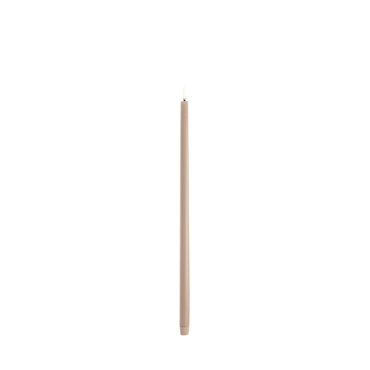 Bougie LED flambeau beige finition lisse 2,3 x 55 cm – Exception Design