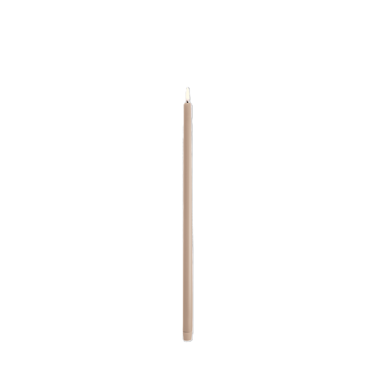 Bougie LED flambeau beige finition lisse 2,3 x 55 cm – vue 2 – Exception Design