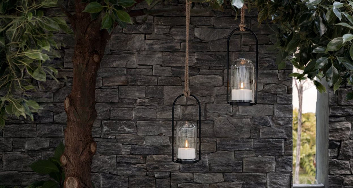Set lanterne outdoor avec cloche en verre – vue 2 – Exception Design